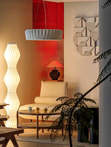 Modern Shard Disc Chandelier Ceramic and Acrylic Integrated Ceiling Light for Luxury Living Spaces