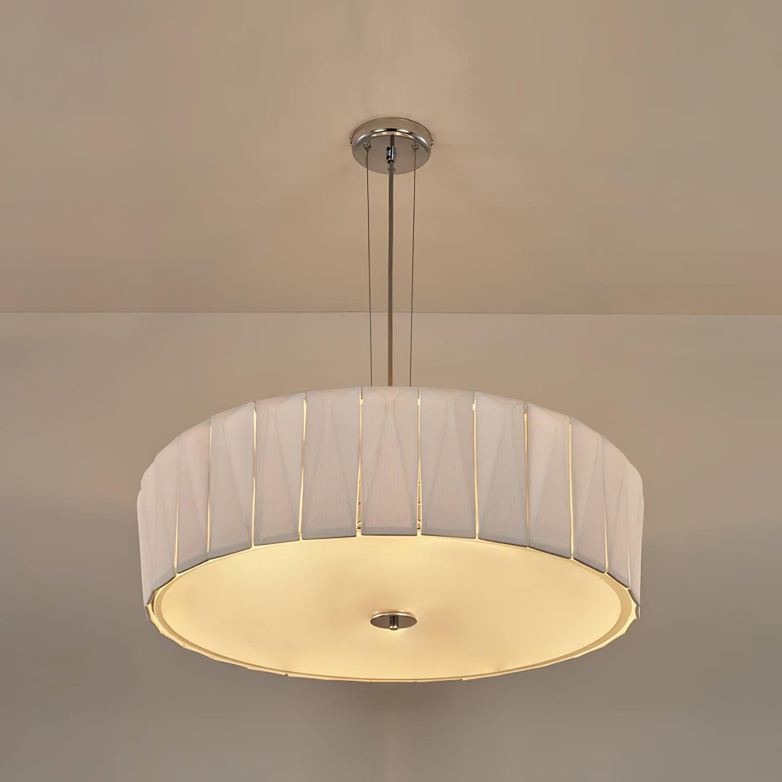 Modern Shard Disc Chandelier Ceramic and Acrylic Integrated Ceiling Light for Luxury Living Spaces
