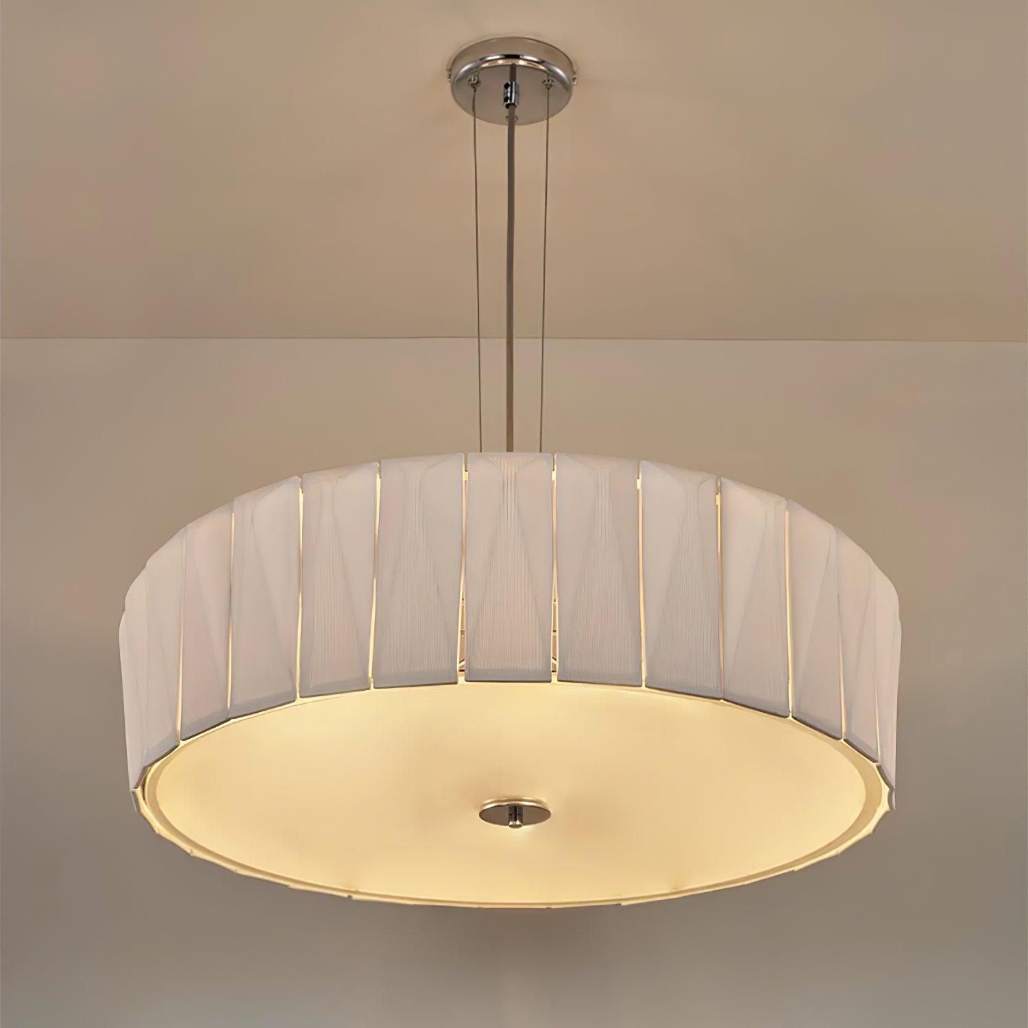 Modern Shard Disc Chandelier Ceramic and Acrylic Integrated Ceiling Light for Luxury Living Spaces