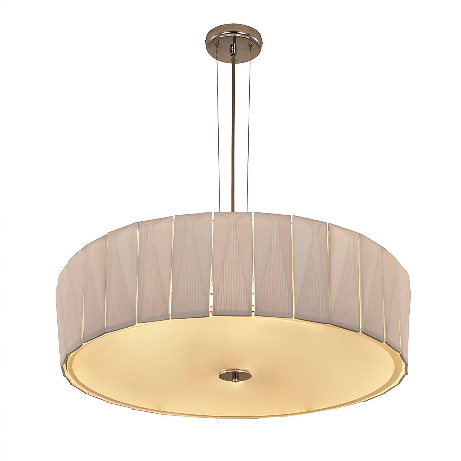 Modern Shard Disc Chandelier Ceramic and Acrylic Integrated Ceiling Light for Luxury Living Spaces