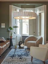 Modern Shard Disc Chandelier Ceramic and Acrylic Integrated Ceiling Light for Luxury Living Spaces