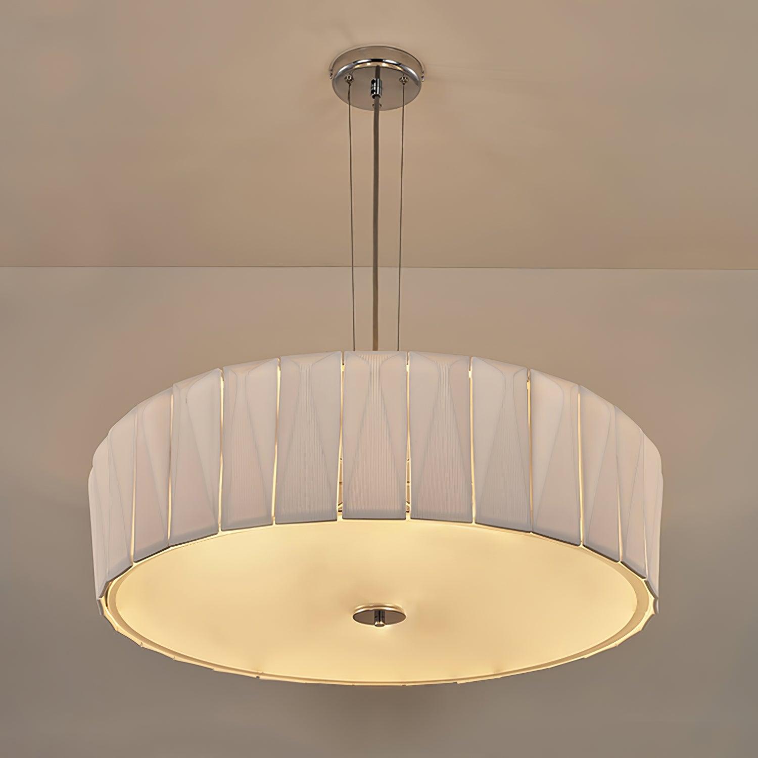 Modern Shard Disc Chandelier Ceramic and Acrylic Integrated Ceiling Light for Luxury Living Spaces