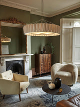Modern Shard Disc Chandelier Ceramic and Acrylic Integrated Ceiling Light for Luxury Living Spaces