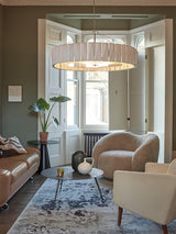 Modern Shard Disc Chandelier Ceramic and Acrylic Integrated Ceiling Light for Luxury Living Spaces