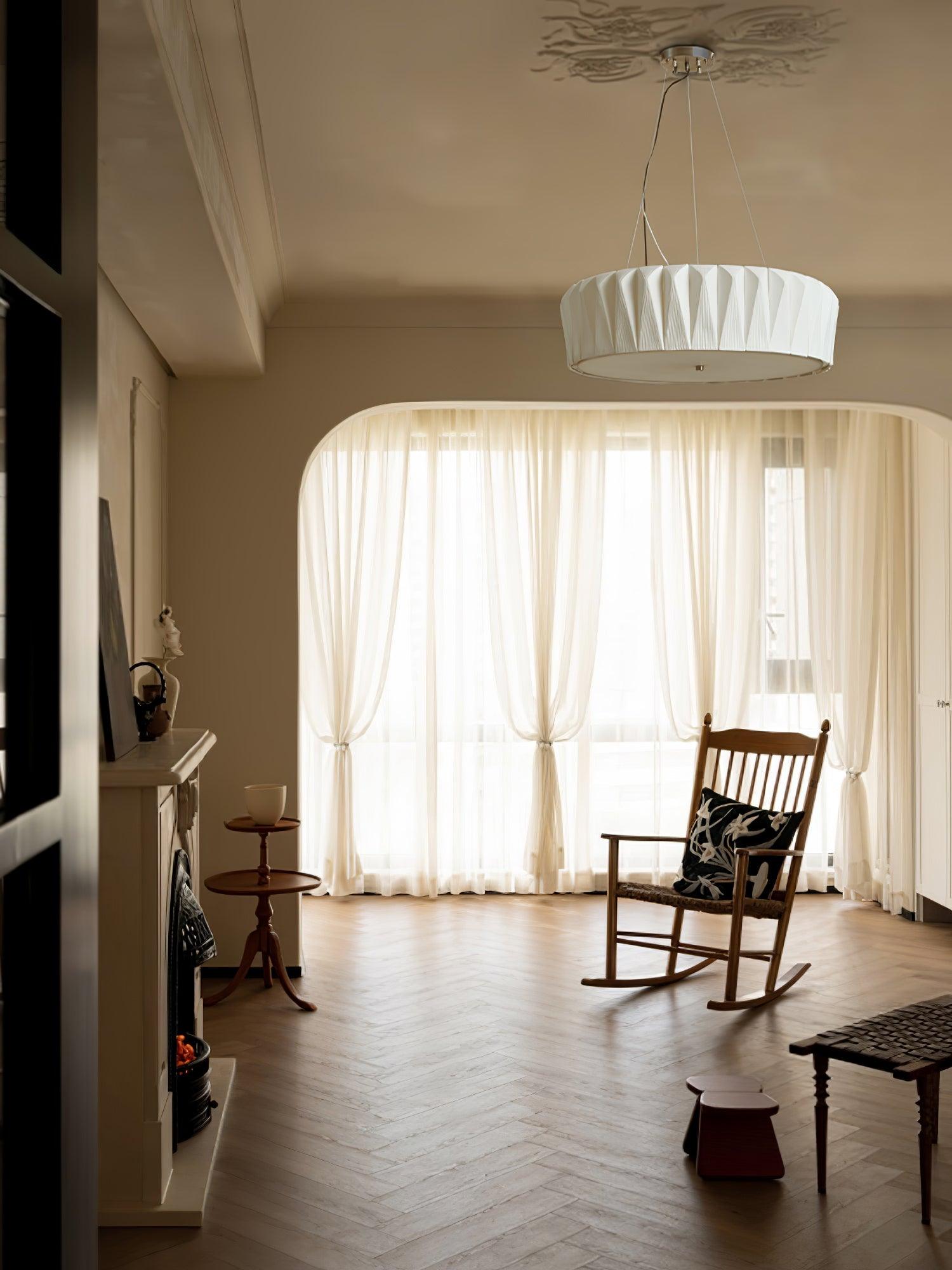 Modern Shard Disc Chandelier Ceramic and Acrylic Integrated Ceiling Light for Luxury Living Spaces