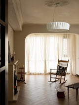 Modern Shard Disc Chandelier Ceramic and Acrylic Integrated Ceiling Light for Luxury Living Spaces