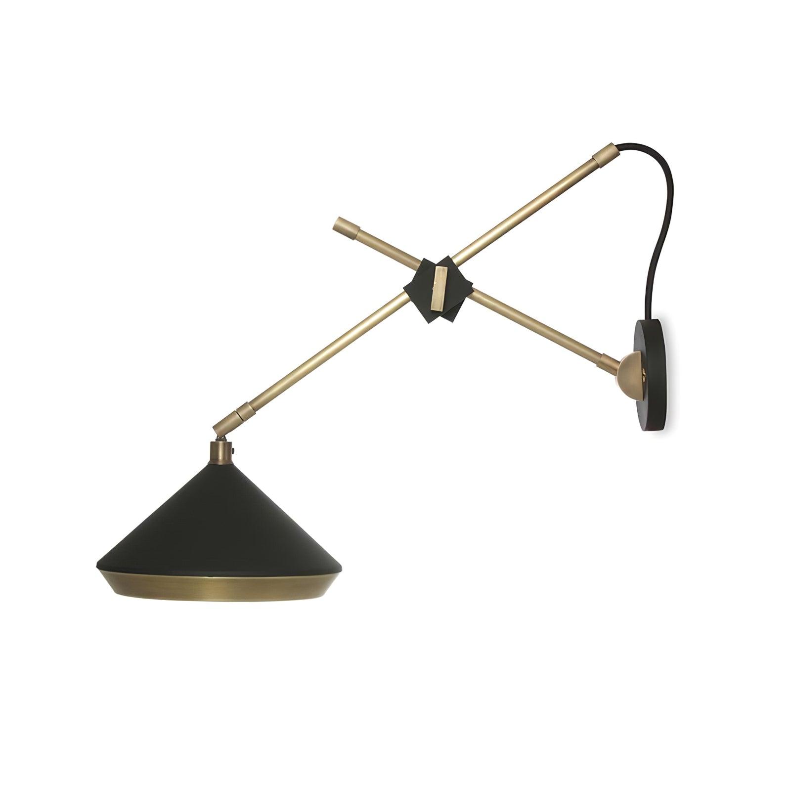 Modern Shear Plug In Wall Sconce Task Lighting with Metal Shade for Bedroom and Kitchen