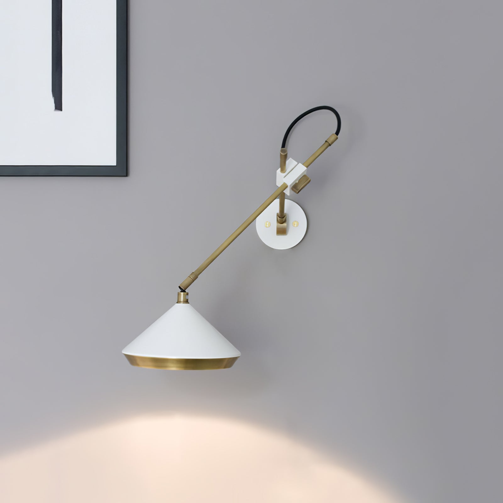 Modern Shear Wall Mounted Sconce Hardwired Focused Task Light for Bedside and Interior Decor
