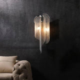 Modern Silver Chain Tassel Wall Sconce Decorative Aluminum Fringe Light for Living Room Bedroom Set of 2