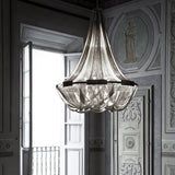 Modern Silver Tassel Aluminum Chain Chandelier Luxury Fringe Pendant Ceiling Fixture