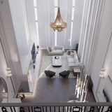 Modern Silver Tassel Aluminum Chain Chandelier Luxury Fringe Pendant Ceiling Fixture