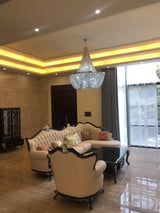 Modern Silver Tassel Aluminum Chain Chandelier Luxury Fringe Pendant Ceiling Fixture