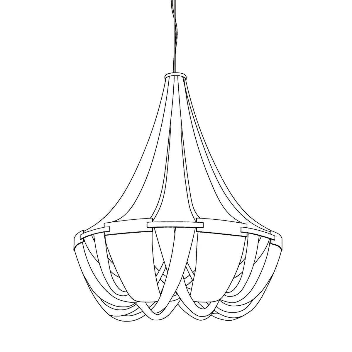 Modern Silver Tassel Aluminum Chain Chandelier Luxury Fringe Pendant Ceiling Fixture