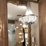 Modern Silver Tassel Aluminum Chain Chandelier Luxury Fringe Pendant Ceiling Fixture