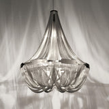 Modern Silver Tassel Aluminum Chain Chandelier Luxury Fringe Pendant Ceiling Fixture