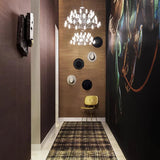 Modern Sky Ballet LED Ring Chandelier Minimalist Stainless Steel and Acrylic Pendant Light Fixture