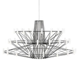 Modern Sky Ballet LED Ring Chandelier Minimalist Stainless Steel and Acrylic Pendant Light Fixture