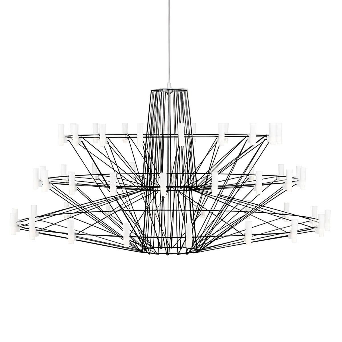 Modern Sky Ballet LED Ring Chandelier Minimalist Stainless Steel and Acrylic Pendant Light Fixture