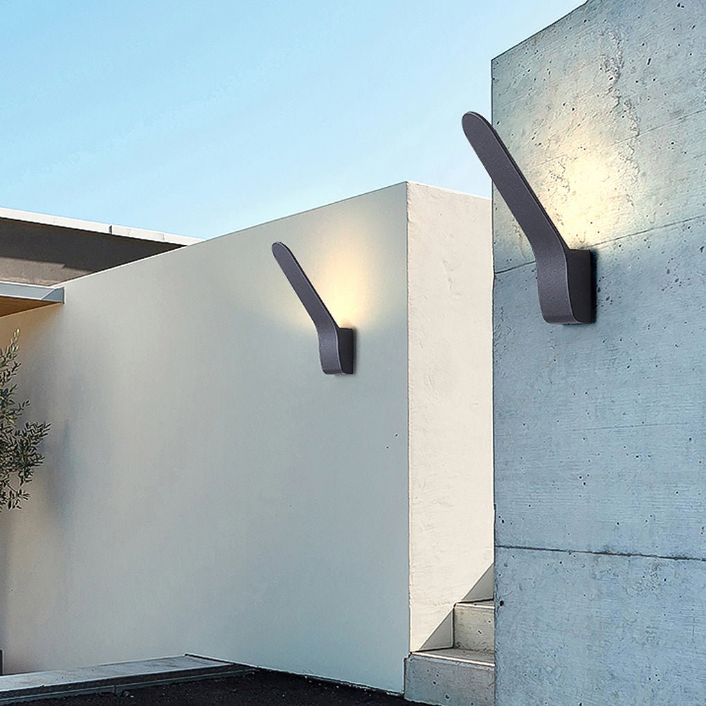 Modern Sleek IP54 Waterproof Outdoor LED Wall Sconce for Porch Patio and Garden
