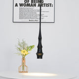 Modern Slim Aluminum Pendant Light with Curved Bamboo Design for Kitchen Island Dining Table