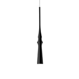 Modern Slim Aluminum Pendant Light with Curved Bamboo Design for Kitchen Island Dining Table
