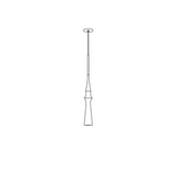 Modern Slim Aluminum Pendant Light with Curved Bamboo Design for Kitchen Island Dining Table