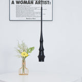 Modern Slim Aluminum Pendant Light with Curved Bamboo Design for Kitchen Island Dining Table