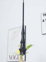 Modern Slim Aluminum Pendant Light with Curved Bamboo Design for Kitchen Island Dining Table