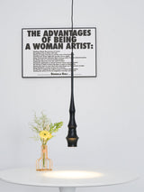 Modern Slim Aluminum Pendant Light with Curved Bamboo Design for Kitchen Island Dining Table