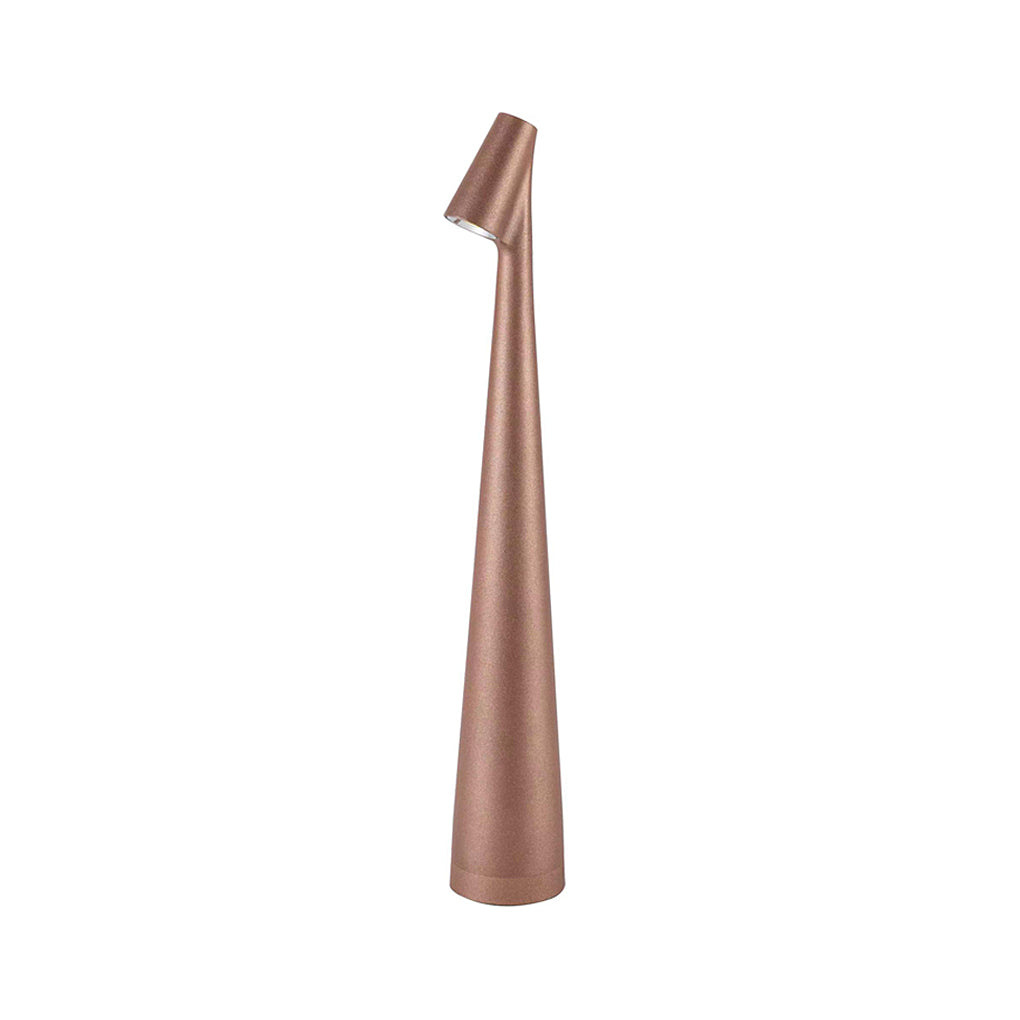 Modern Slim Conical LED Accent Table Lamp Cordless Dimmable Metal Desk Light for Living Room