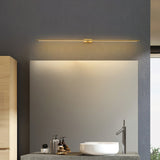 Modern Slim Linear LED Wall Sconce for Bathroom Vanity and Interior Spaces