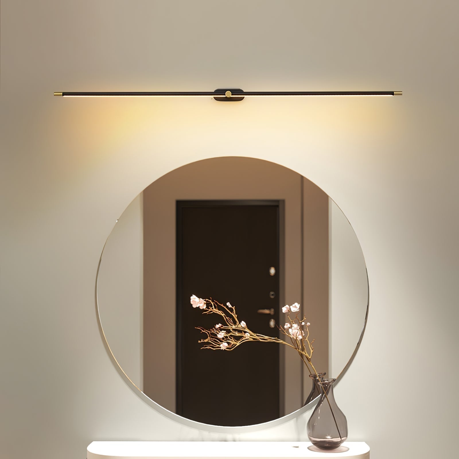 Modern Slim Linear LED Wall Sconce for Bathroom Vanity and Interior Spaces