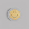 Modern Smiley Face Wall Sconce LED Indoor Light Fixture with Brass Finish and Three Color Modes