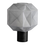 Modern Smoke Glass Orb Table Lamp with Nordic Cylinder Base for Bedroom and Living Room