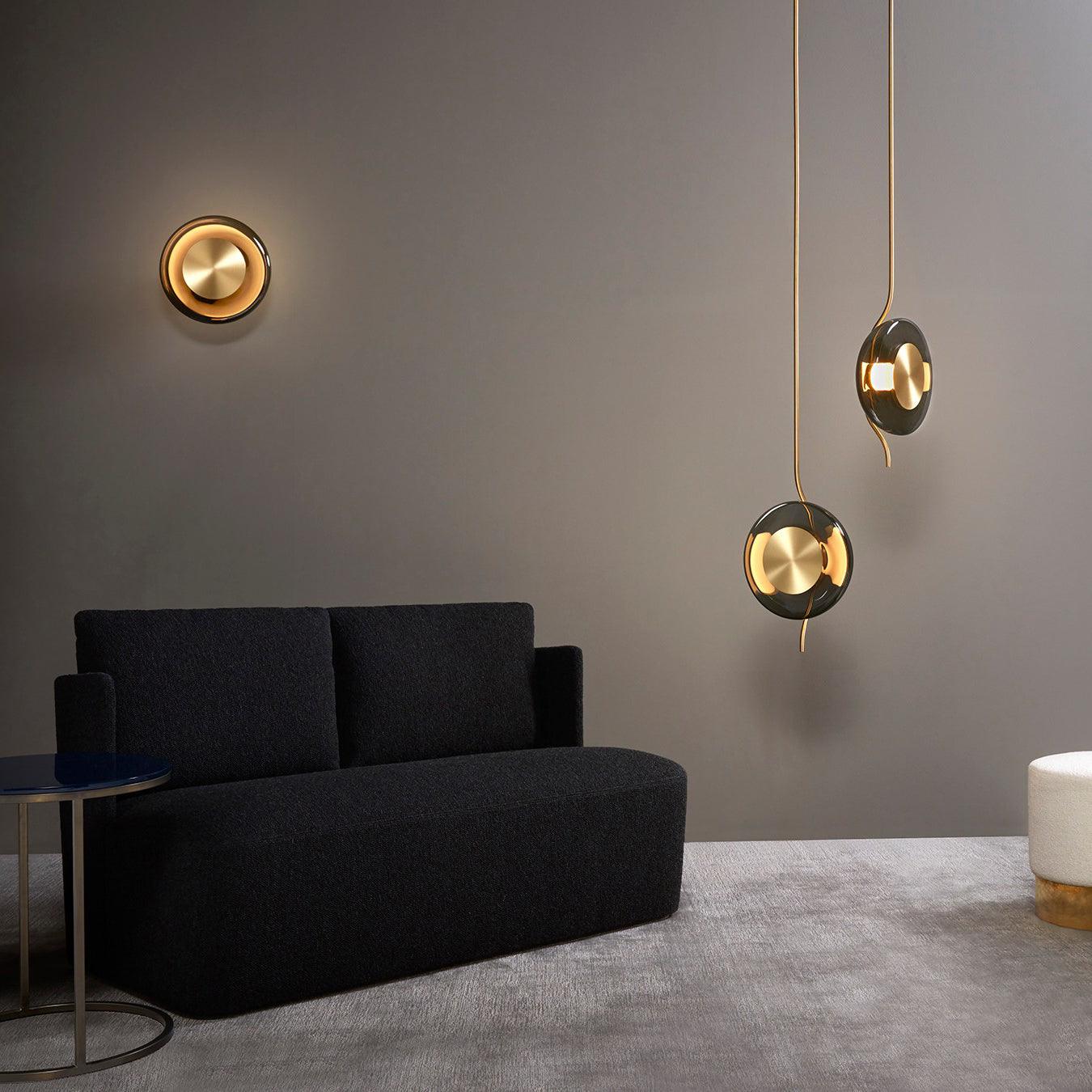Modern Smoke Grey Glass Pendulum Pendant Light for Elegant Interior Lighting
