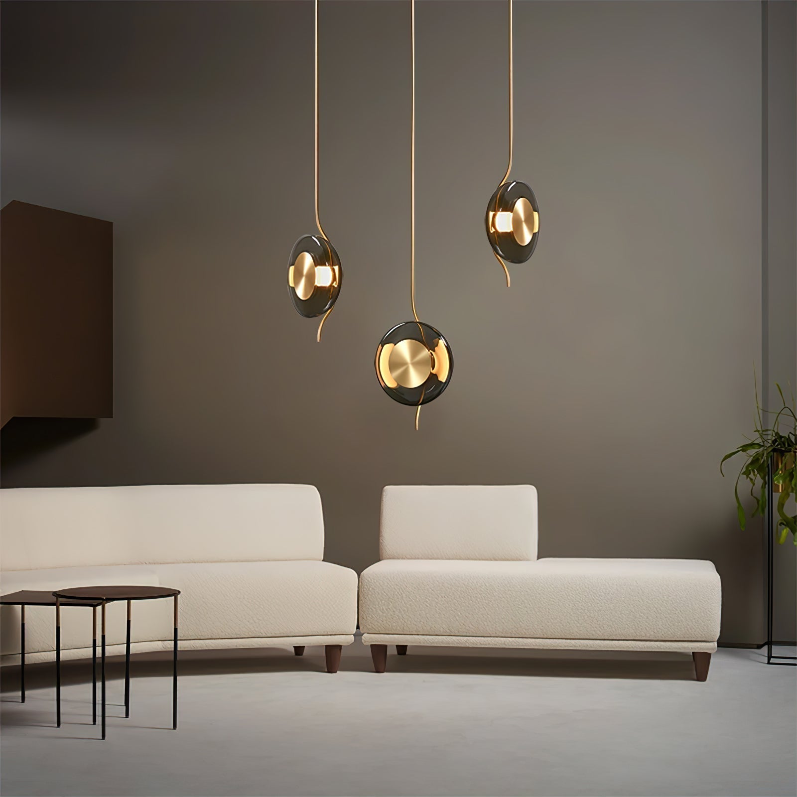 Modern Smoke Grey Glass Pendulum Pendant Light for Elegant Interior Lighting