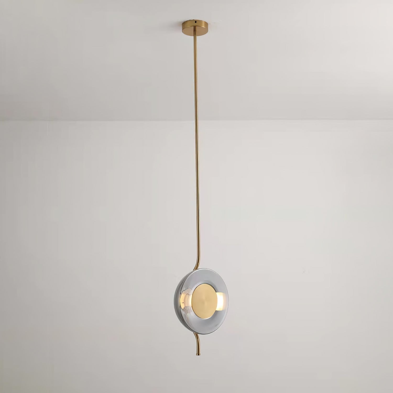 Modern Smoke Grey Glass Pendulum Pendant Light for Elegant Interior Lighting