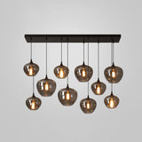 Modern Smoky Gray Bottle Glass Pendant Light Fixture for Dining Room and Kitchen