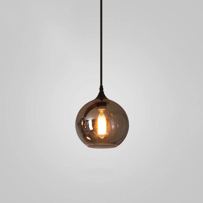 Modern Smoky Gray Bottle Glass Pendant Light Fixture for Dining Room and Kitchen