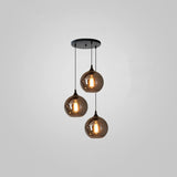 Modern Smoky Gray Bottle Glass Pendant Light Fixture for Dining Room and Kitchen