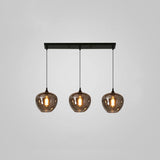 Modern Smoky Gray Bottle Glass Pendant Light Fixture for Dining Room and Kitchen