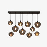 Modern Smoky Gray Bottle Glass Pendant Light Fixture for Dining Room and Kitchen
