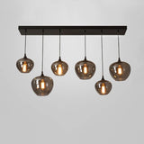 Modern Smoky Gray Bottle Glass Pendant Light Fixture for Dining Room and Kitchen