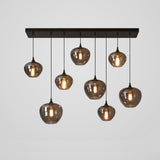 Modern Smoky Gray Bottle Glass Pendant Light Fixture for Dining Room and Kitchen