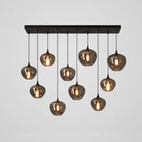 Modern Smoky Gray Bottle Glass Pendant Light Fixture for Dining Room and Kitchen
