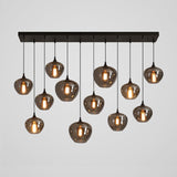 Modern Smoky Gray Bottle Glass Pendant Light Fixture for Dining Room and Kitchen