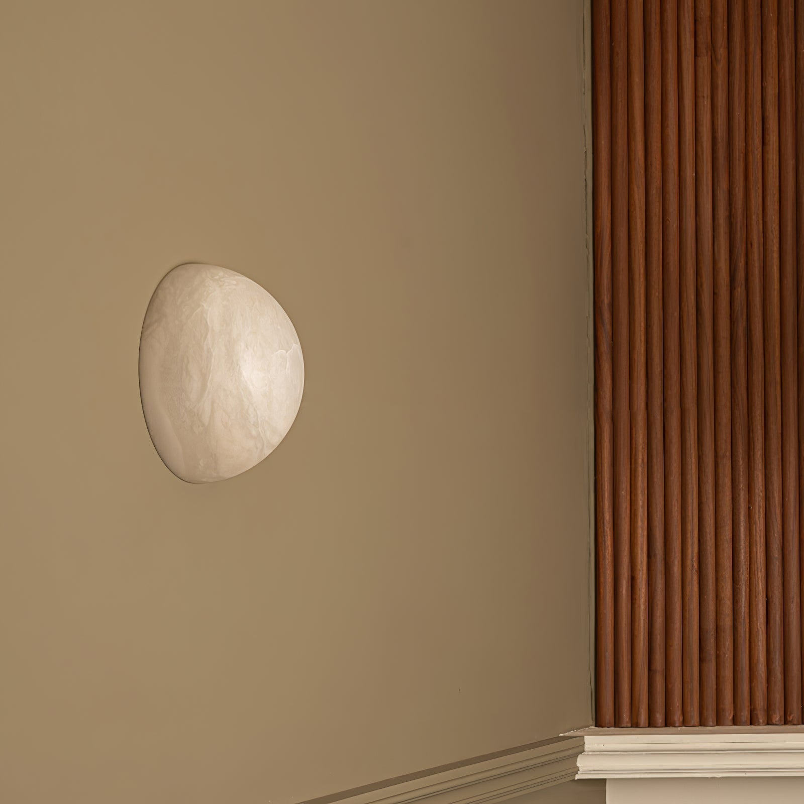 Modern Snowflake Alabaster Stone Wall Sconce LED Interior Lighting Fixture for Hallway and Bedroom