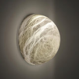 Modern Snowflake Alabaster Stone Wall Sconce LED Interior Lighting Fixture for Hallway and Bedroom