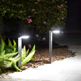 Modern Solar LED Landscape Pathway Lights Waterproof Outdoor Garden Lawn Path Lamp in Black