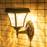 Modern Solar LED Outdoor Wall Sconce Waterproof Smart Touch Sensor Exterior Aluminum Lighting